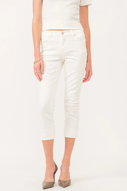 Blaire High Rise Cuffed Slim Straight Jeans