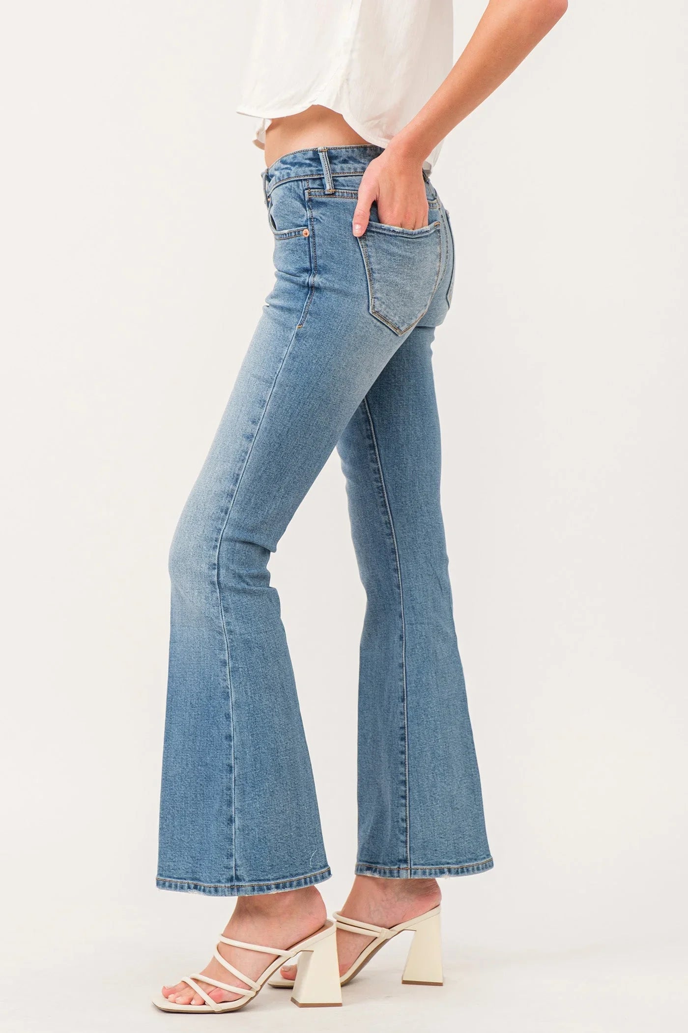 Rosie Mid Rise Flare Jeans