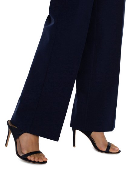 Petite Kelsey Wide Leg Trouser - Cadet Blue