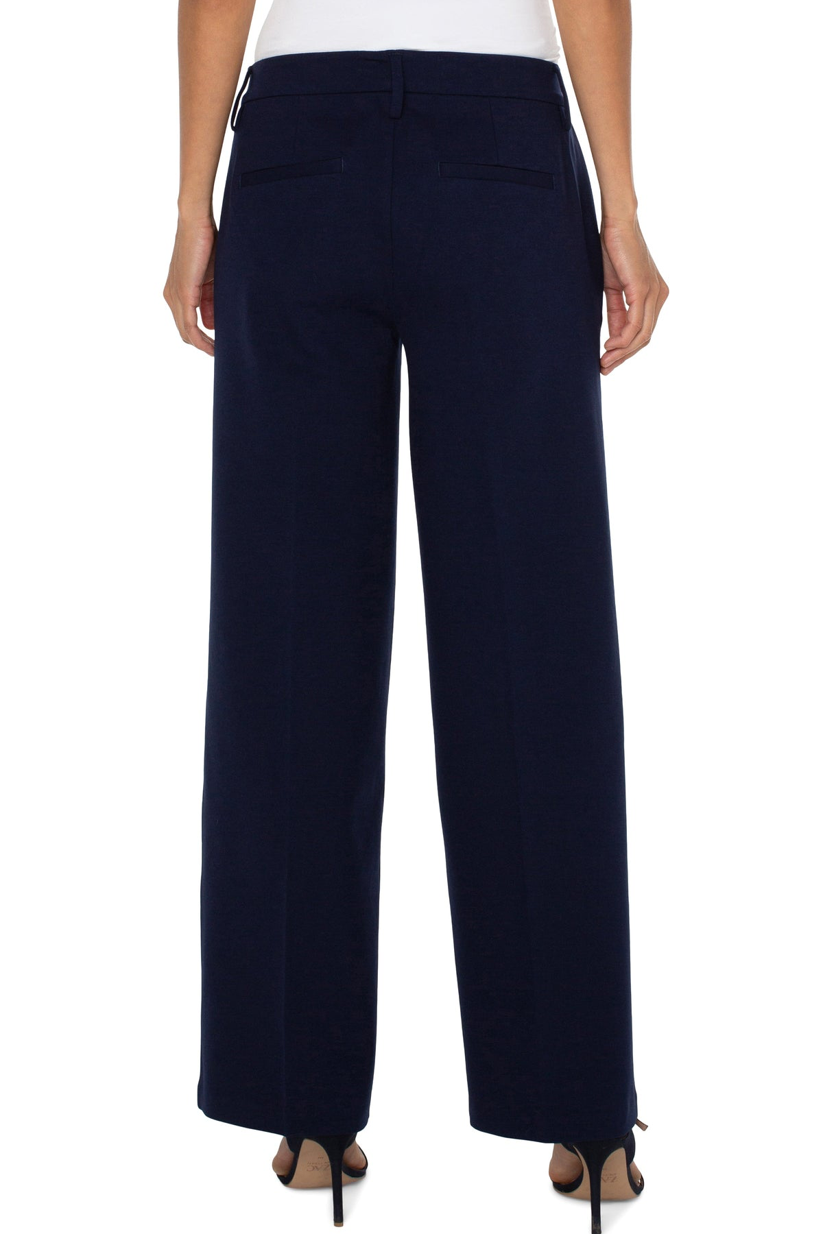 Petite Kelsey Wide Leg Trouser - Cadet Blue