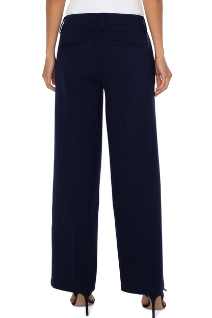 Petite Kelsey Wide Leg Trouser - Cadet Blue