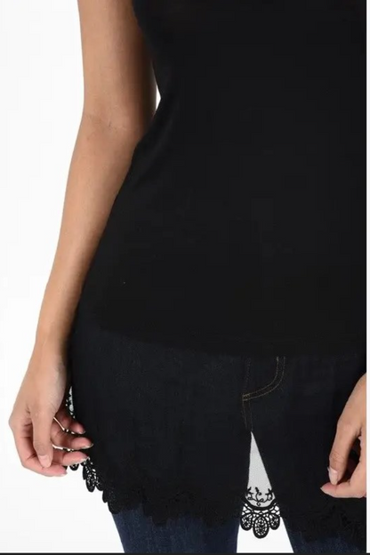 Tank Top With Lace Layer