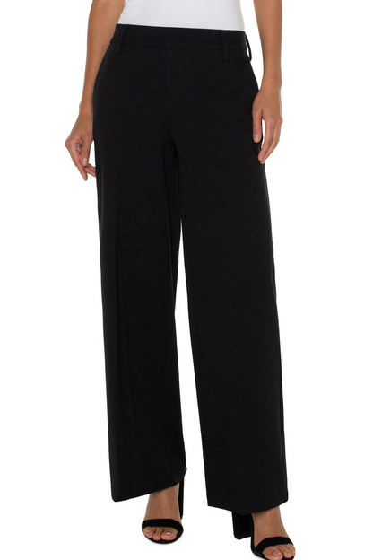 Petite Kelsey Wide Leg Trouser - Black