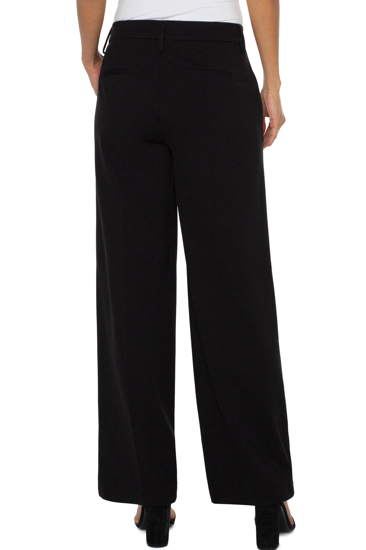 Petite Kelsey Wide Leg Trouser - Black