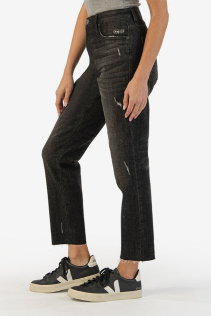 Rachael High Rise Fab Ab Mom Jean - Distinguish Wash