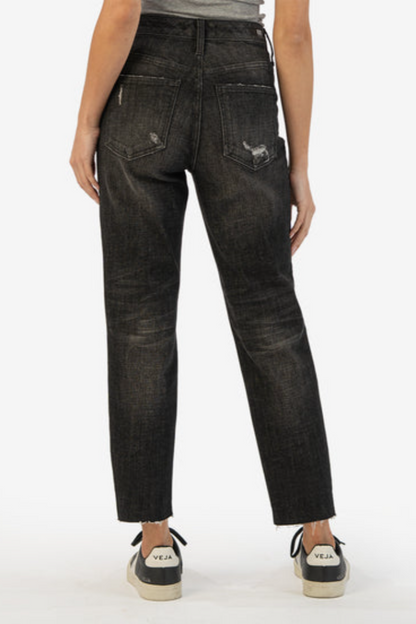 Rachael High Rise Fab Ab Mom Jean - Distinguish Wash