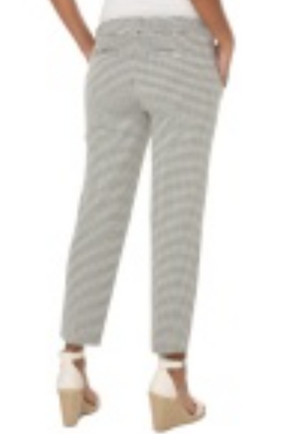 Kelsey Trouser Wide Leg Crop- Sage/ White Gingham