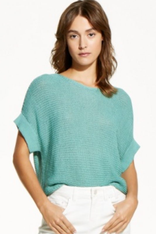Easy Sleeve Summer Sweater- Hazy Aqua