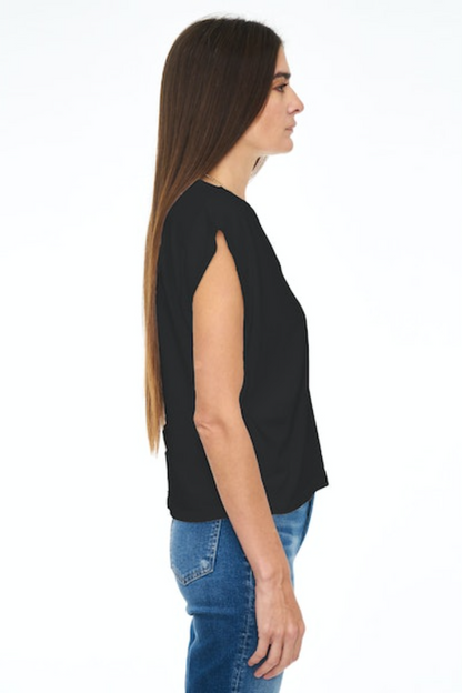 Carson V-Neck Muscle Tee- Black
