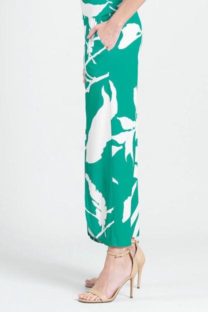 Floral Print Front Slit Ankle Petal Pant