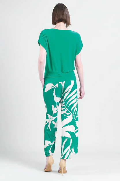 Floral Print Front Slit Ankle Petal Pant