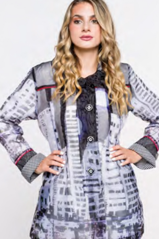 PLEATED COLLAR JACKET