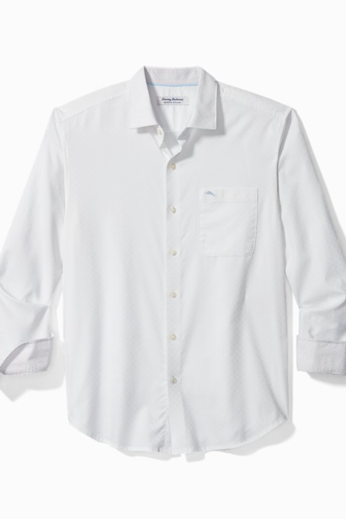 Sarasota Stretch Ventura Isles IslandZone® Stripe Shirt- White