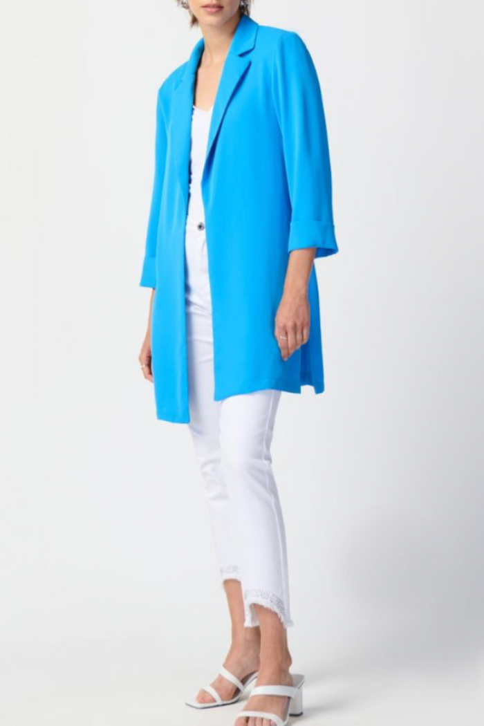 Classic Long Blazer - French Blue