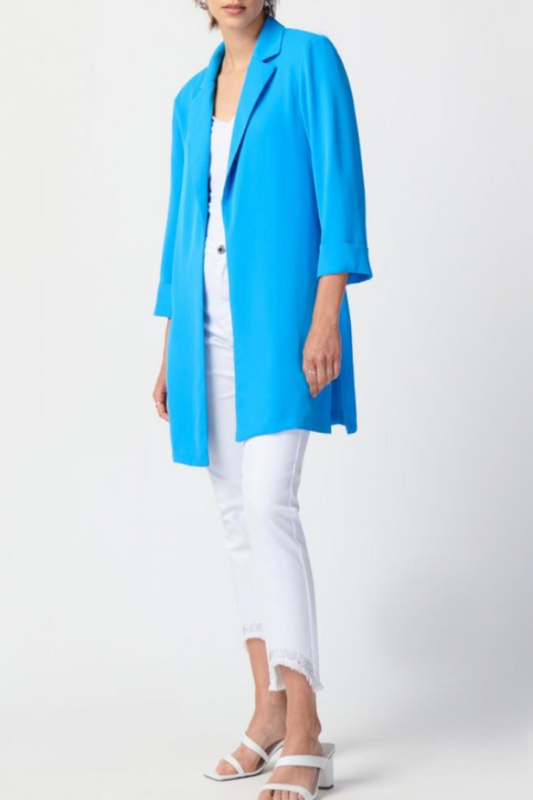 Classic Long Blazer - French Blue
