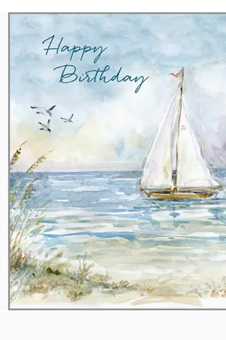 Happy Birthday Sailboat Greeting Card