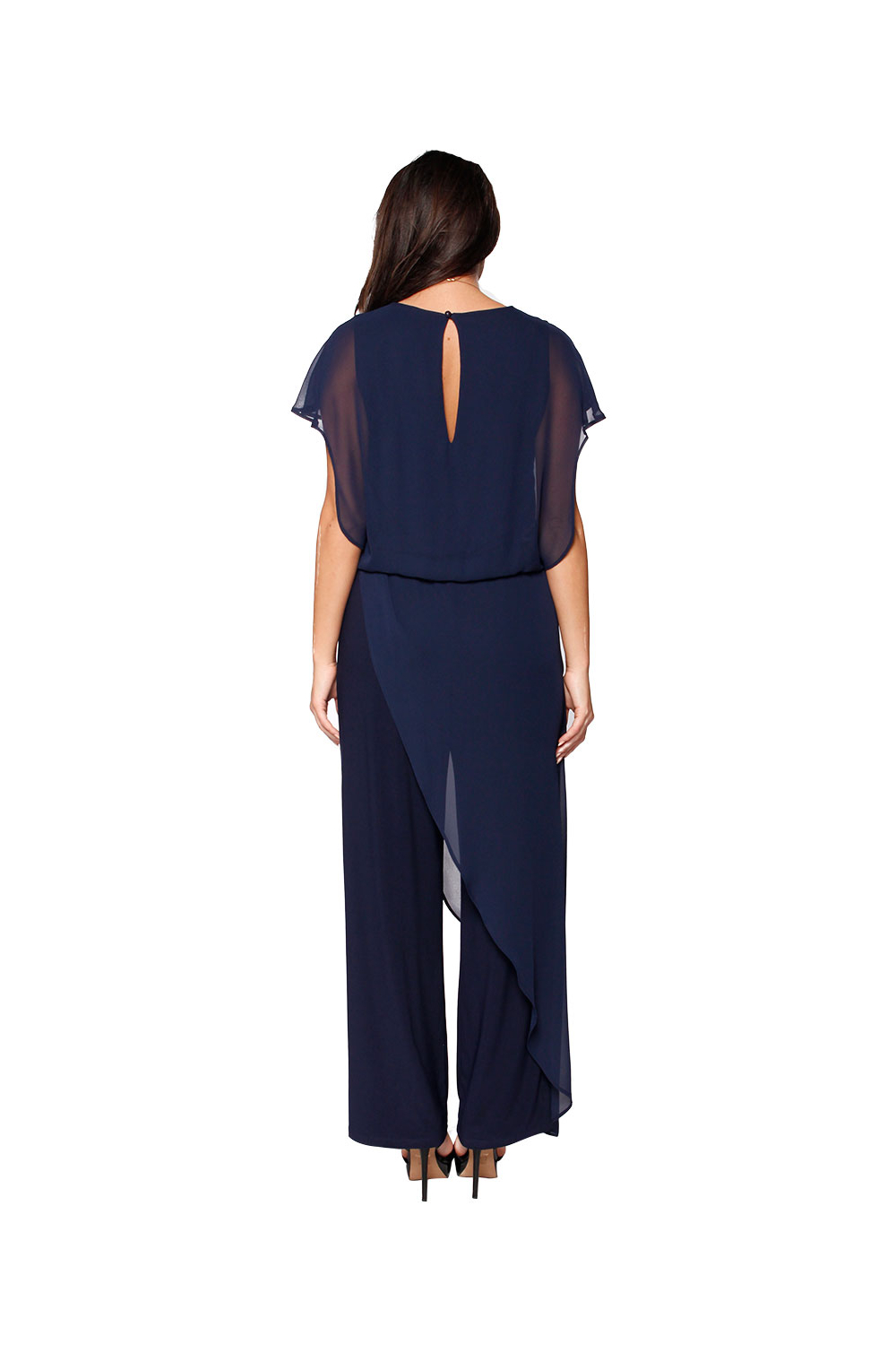 Jumpsuit w/ Chiffon Overlay