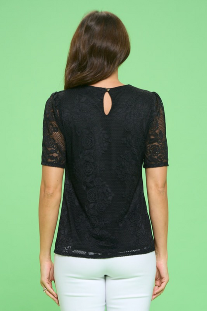Keyhole Lace Top