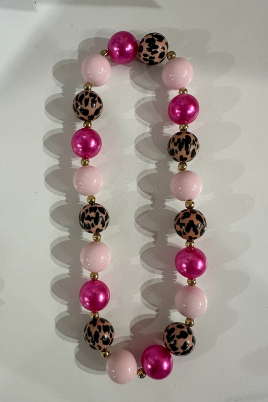 Cheetah Girl Big Bead Necklace