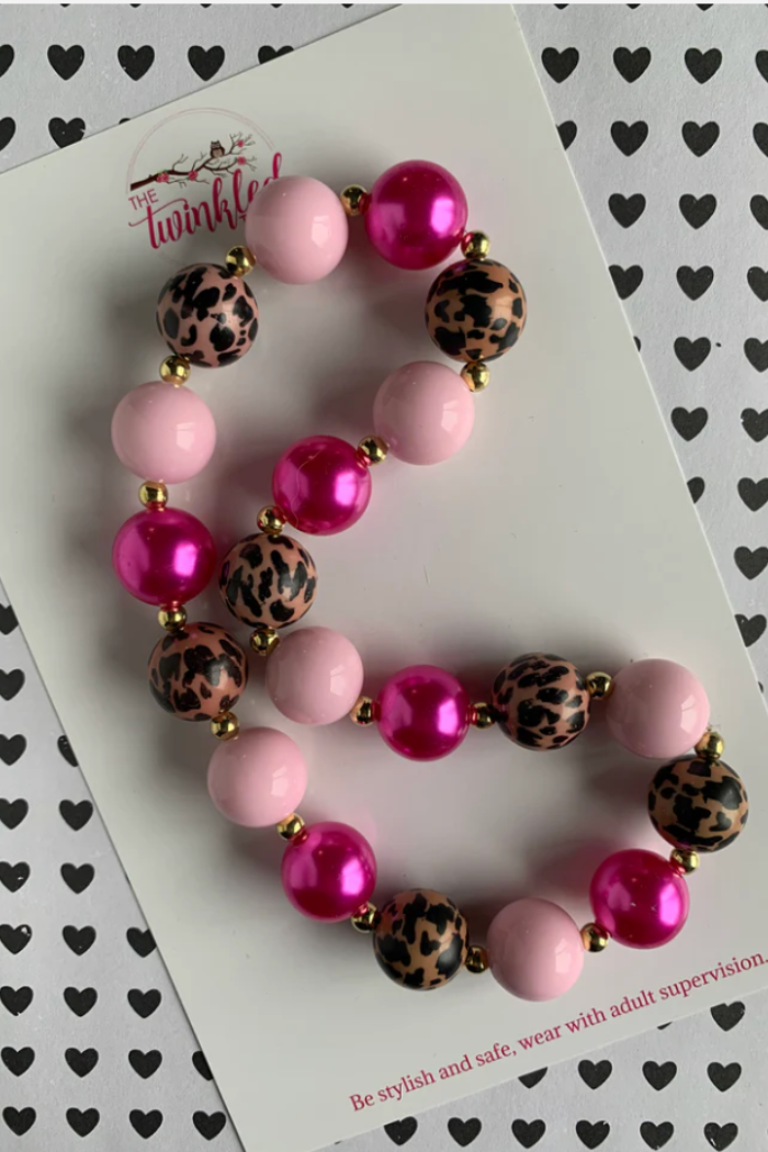Cheetah Girl Big Bead Necklace