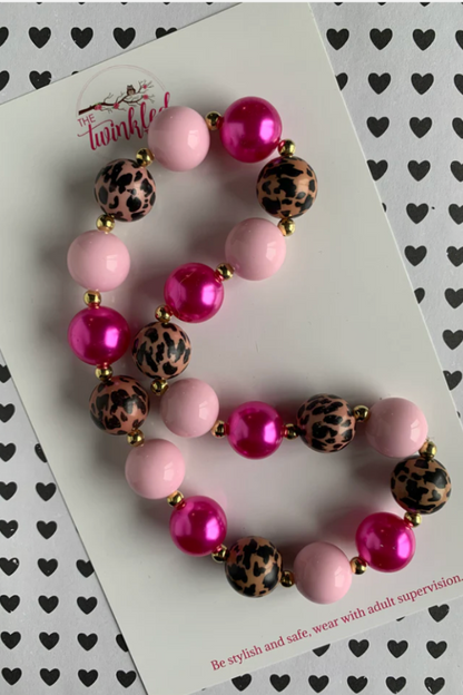 Cheetah Girl Big Bead Necklace
