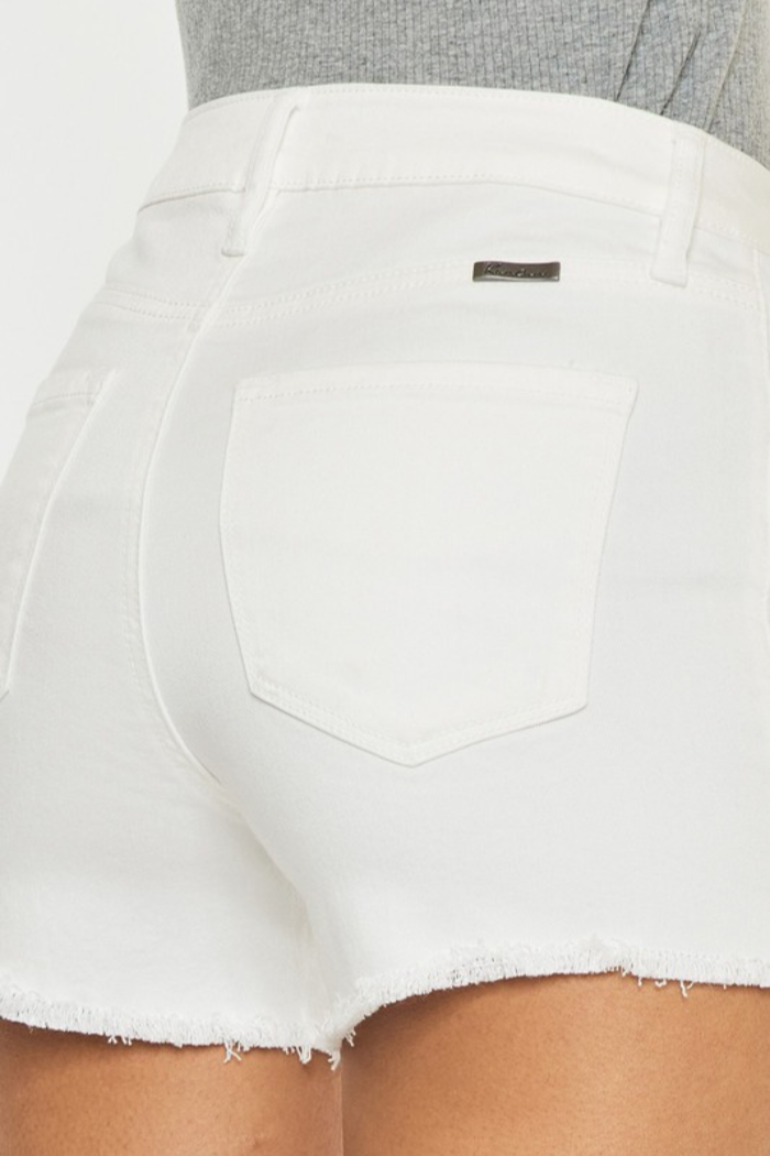 High Rise White Shorts
