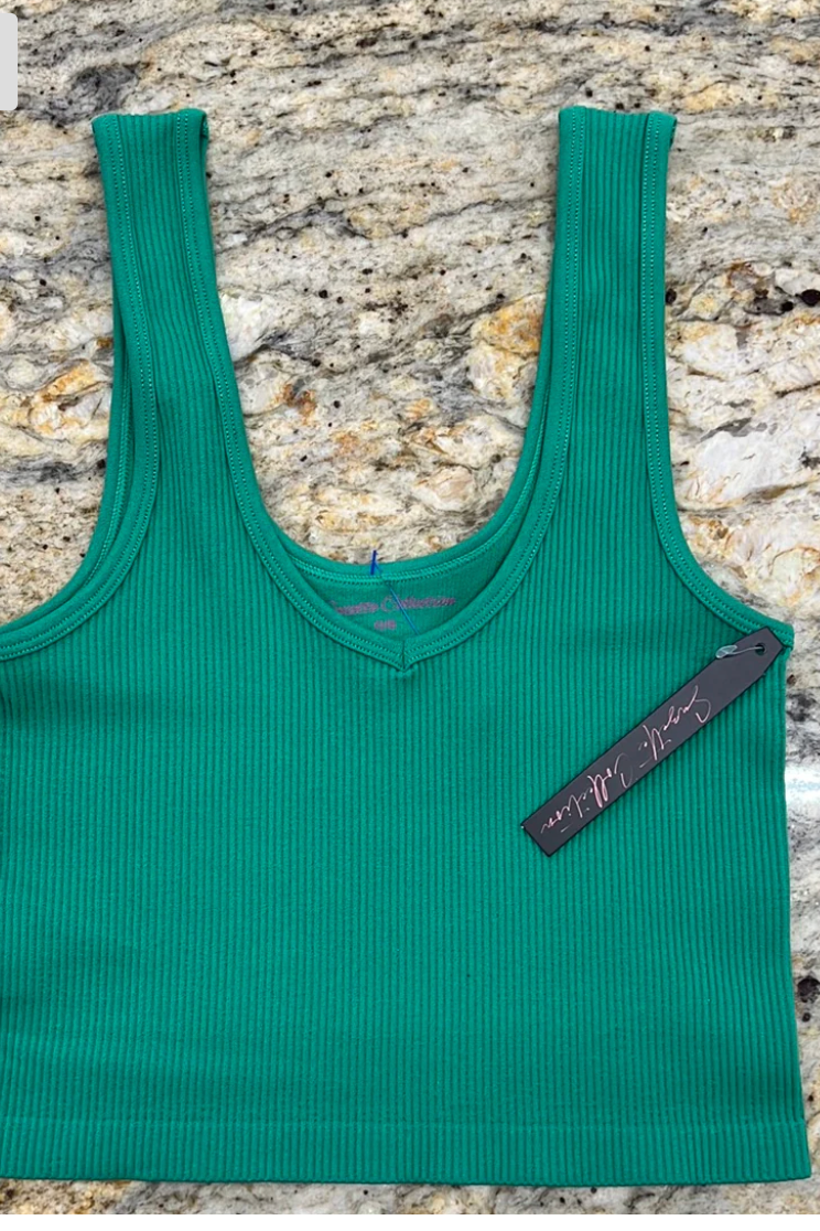 Ribbed V-Neck Brami