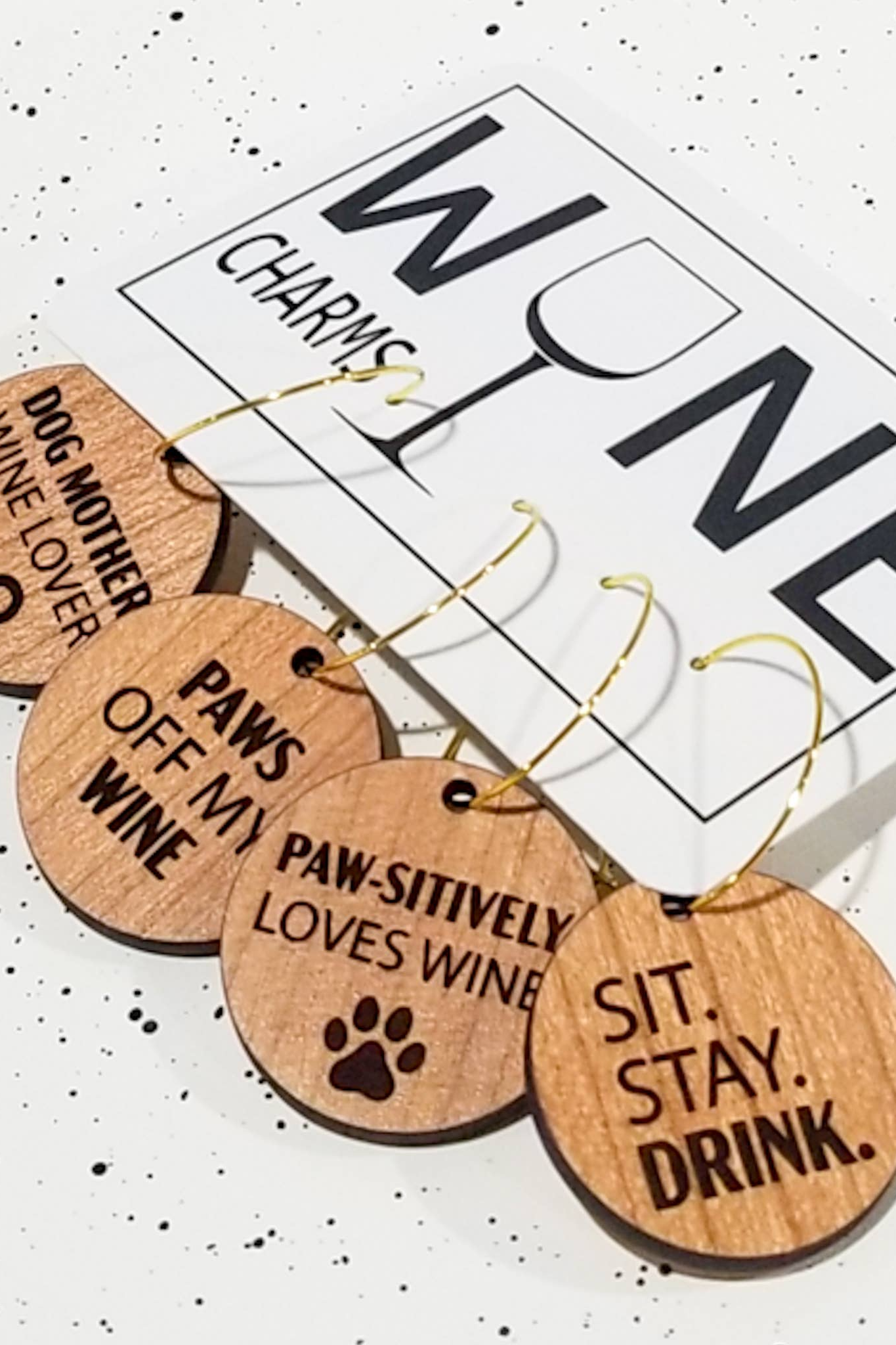 Dog Wine Charms: Cherry