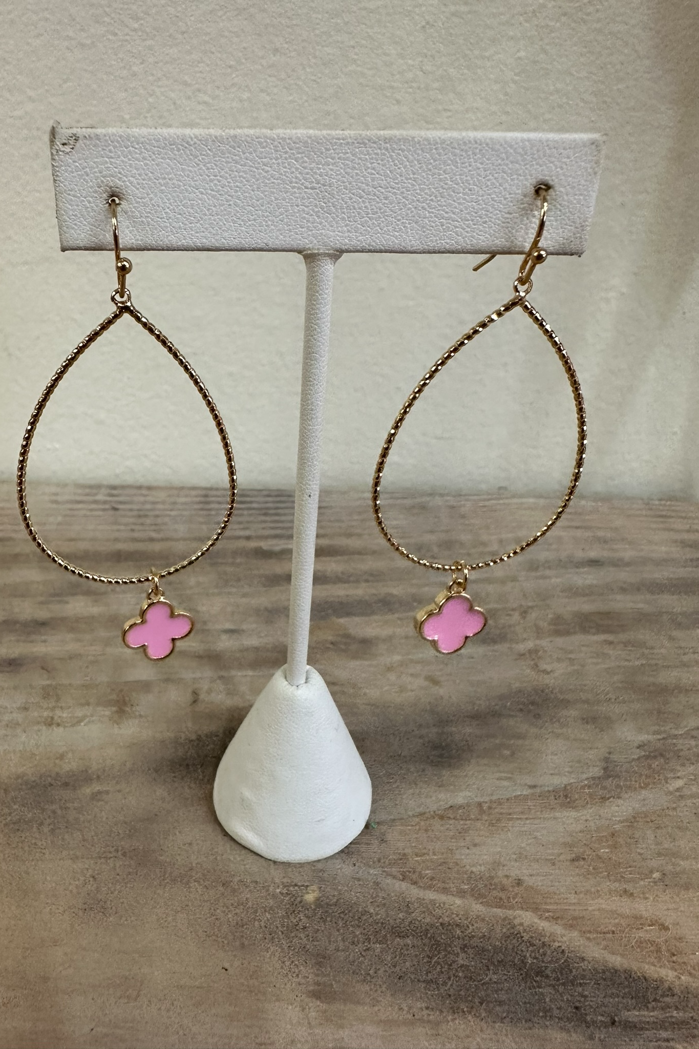 Hammered & Clover Earrings
