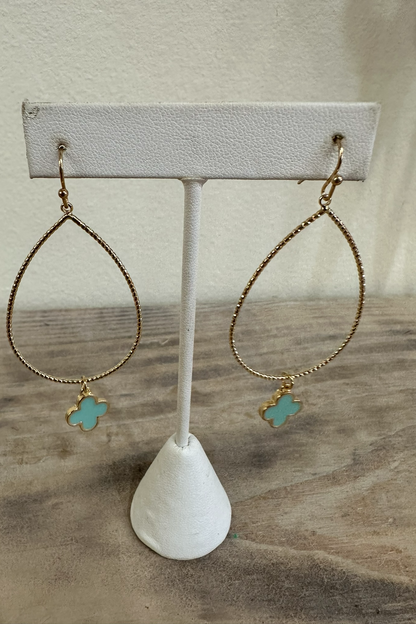 Hammered & Clover Earrings