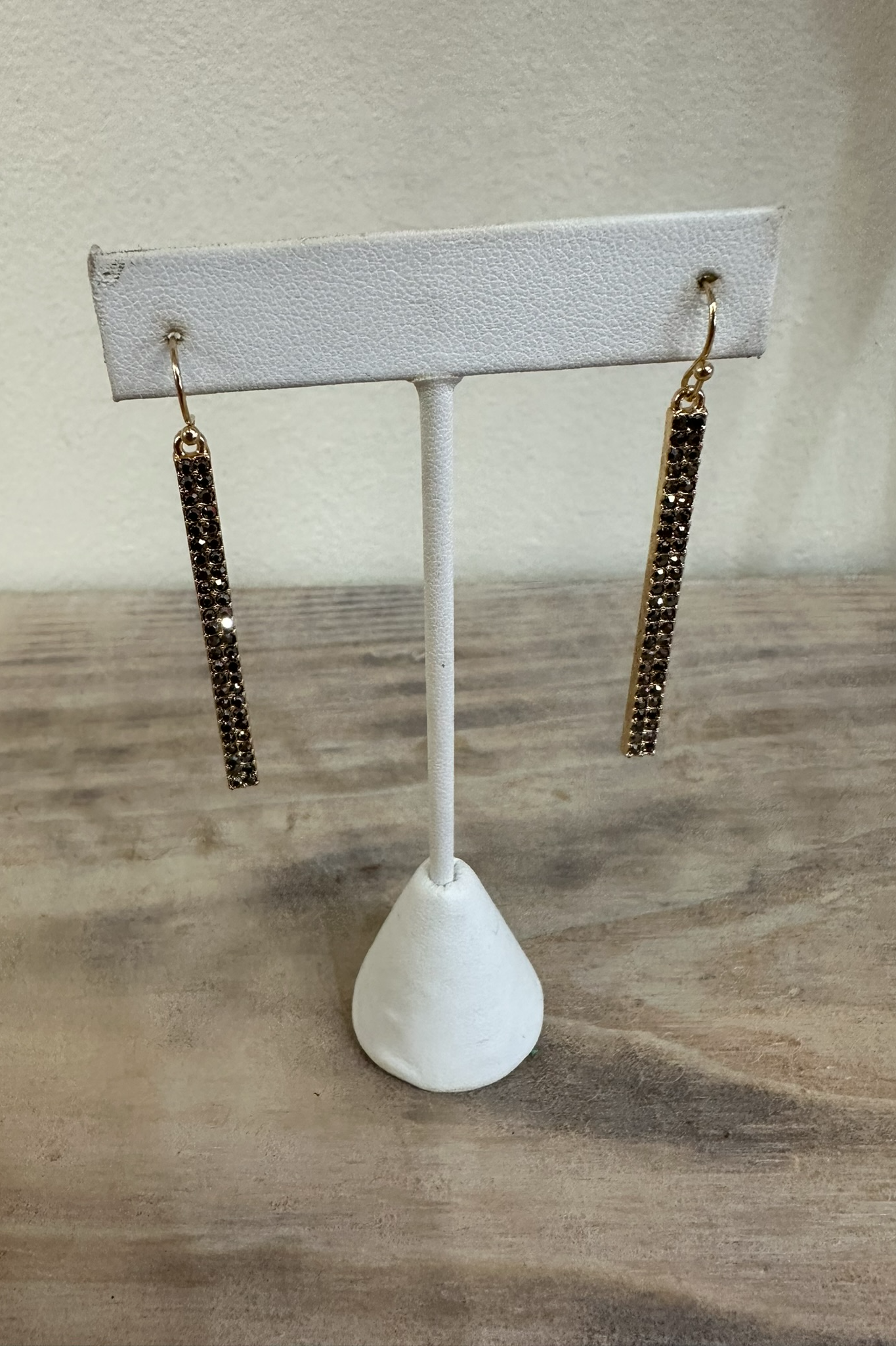 Rhinestone Bar Earrings