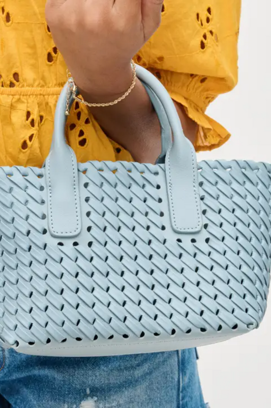 Paisley Woven Crossbody Tote