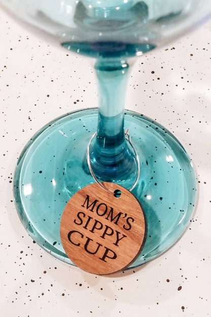 Mom Wine Charms: Maple