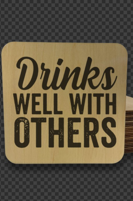 Drinks Well With Others Magnet/Drink Coaster
