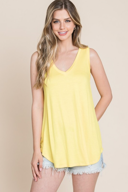 Deep V Neck Tank Top