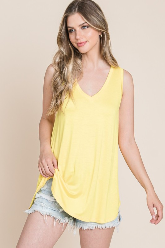 Deep V Neck Tank Top