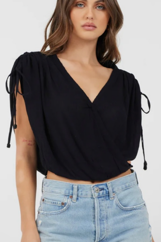 Crinkle Surplice Top