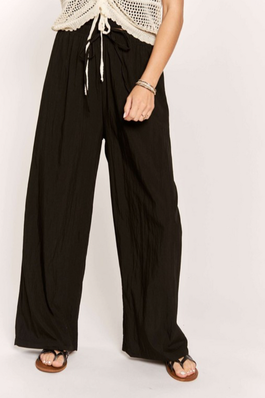 Crinkle Wide Leg Pants