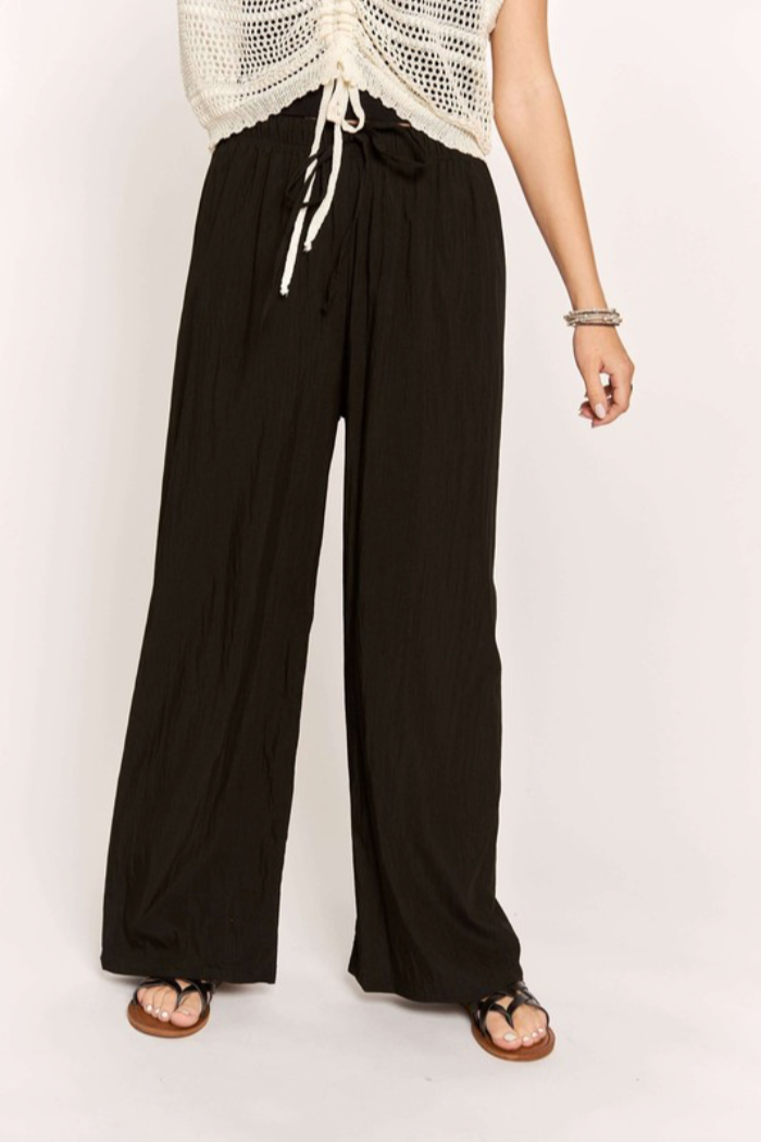 Crinkle Wide Leg Pants