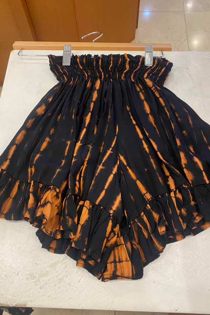 Lani Lau Ruffle Tie Dye Shorts