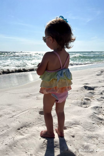 Seersucker Ruffle Suit