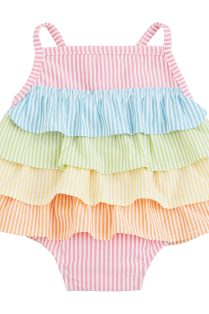 Seersucker Ruffle Suit