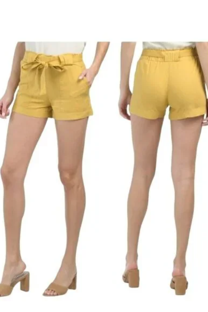 Indigo Rein Cotton Paper Bag Shorts