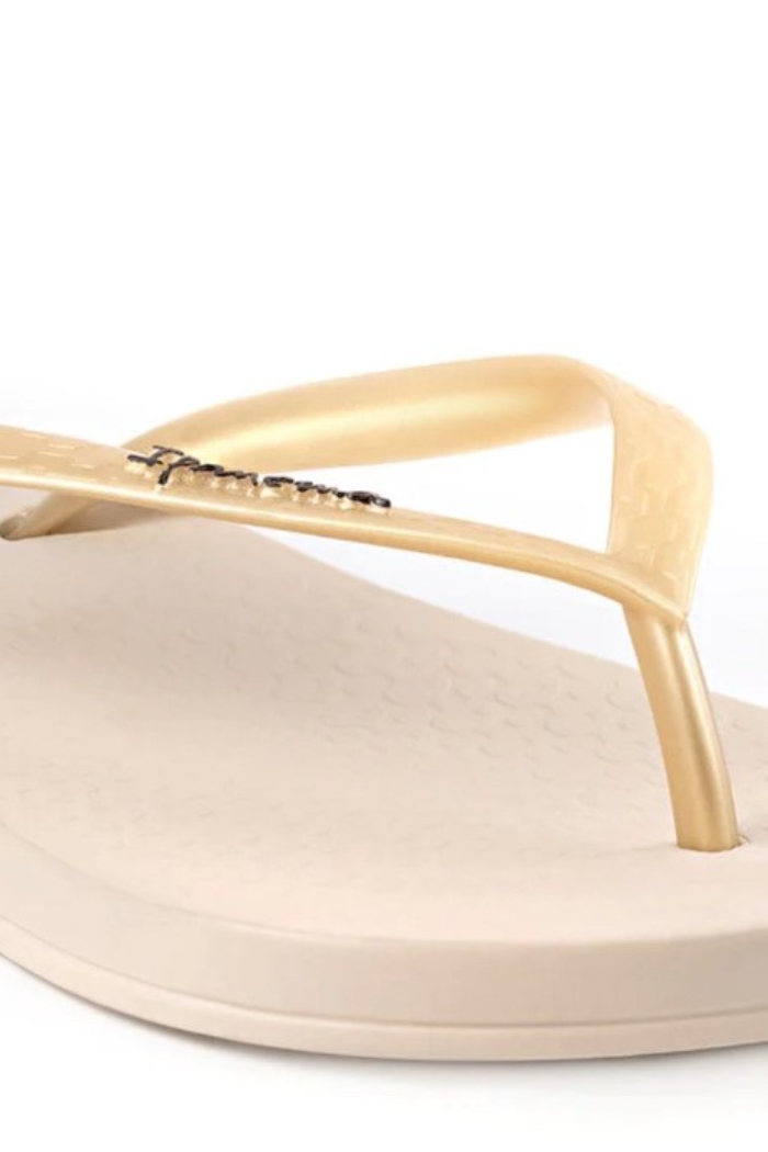 IPanema Ana Beige/Gold Flip Flops