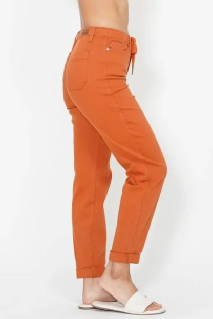 HIGH WAISTED DOUBLE CUFF JOGGER JEAN