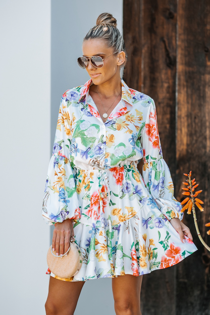 Bright Multi Floral Dress