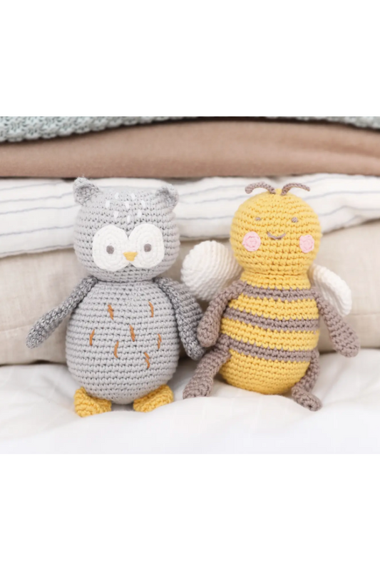 Crochet Owl Rattle Toy/ Doll