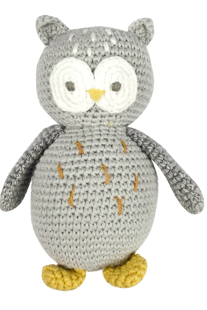 Crochet Owl Rattle Toy/ Doll