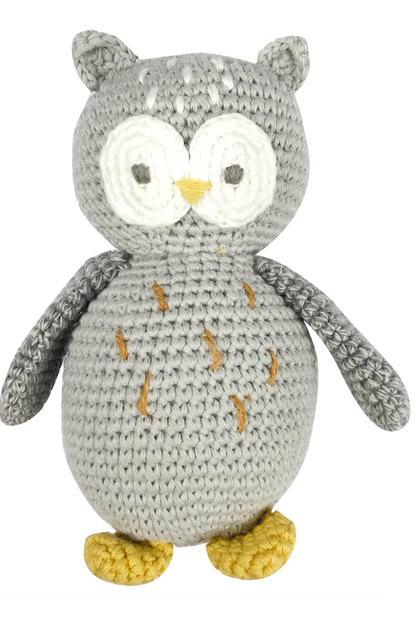 Crochet Owl Rattle Toy/ Doll