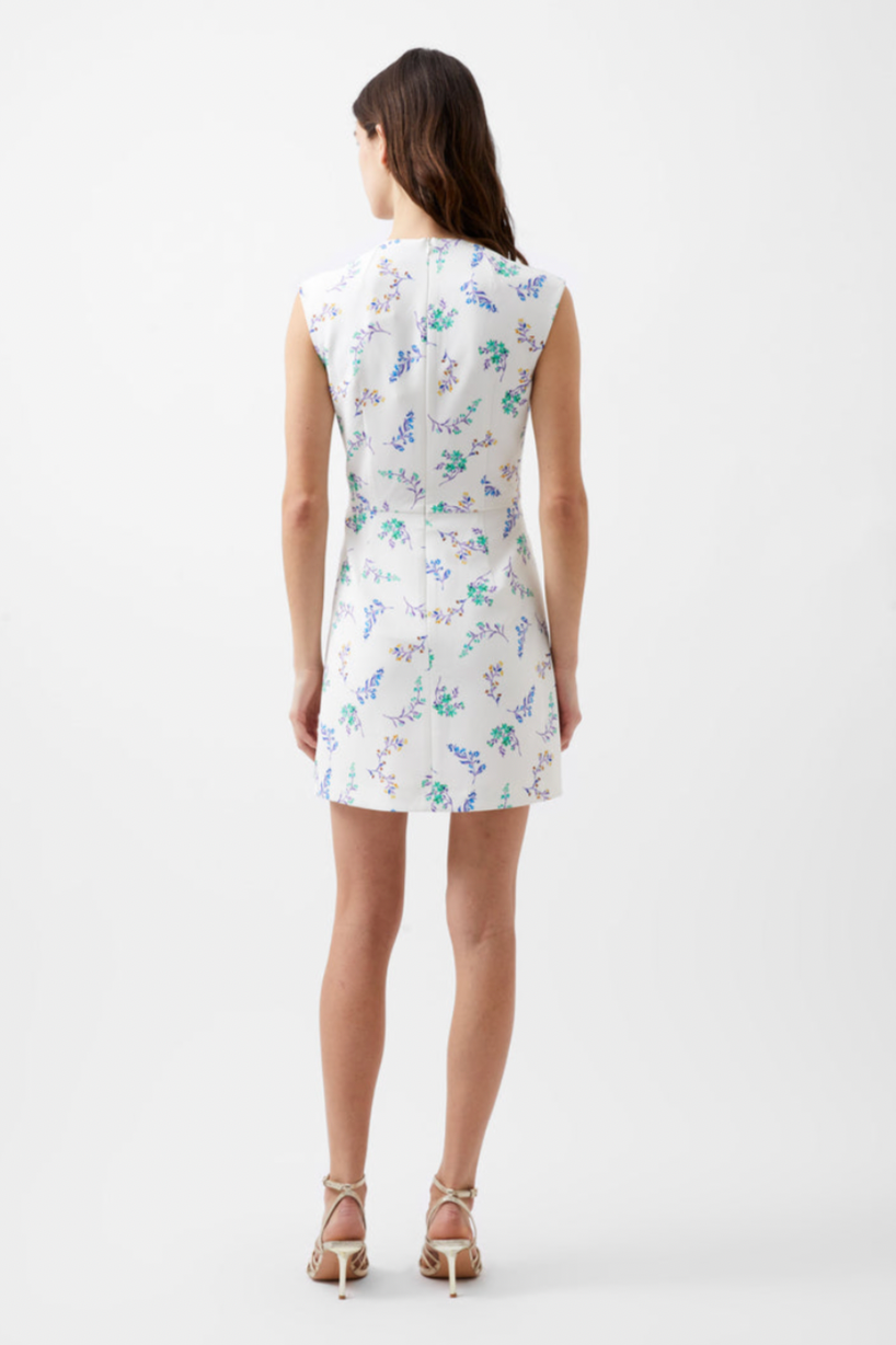 Floriana Whisper Sweetheart Dress - Summer White/Blue